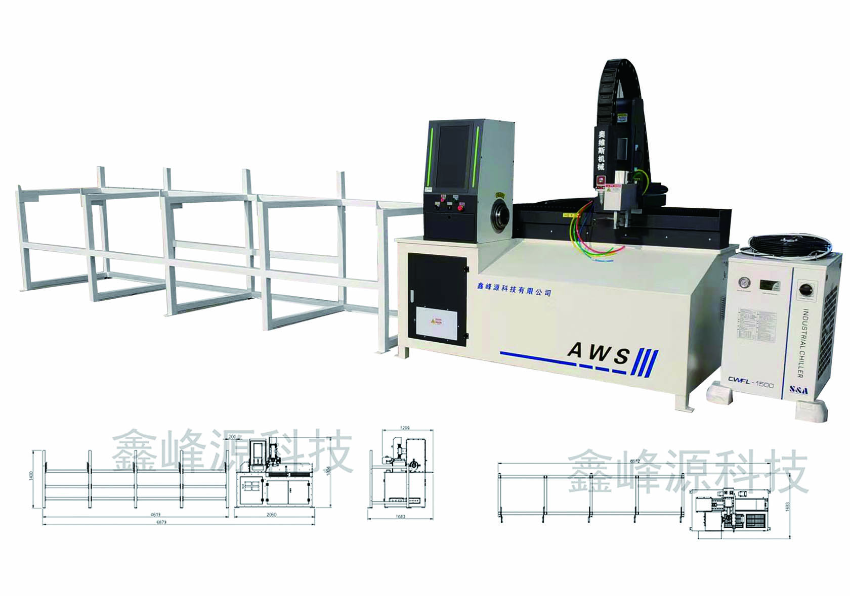 高速光纤激光切管机